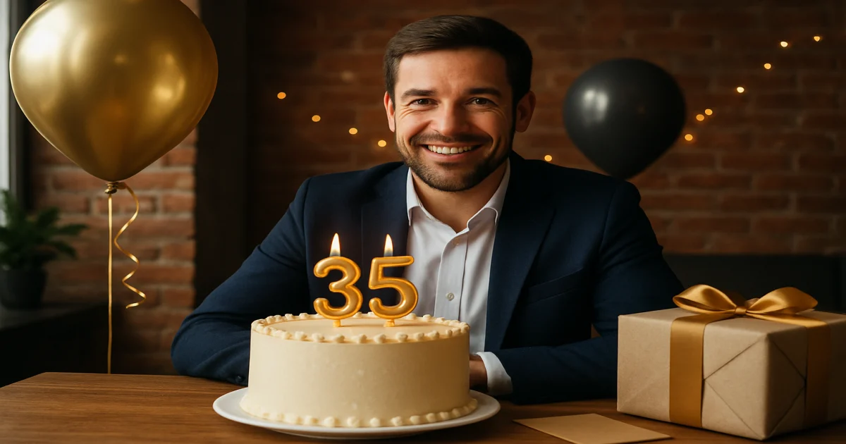 Оригинальные поздравления с 35-летием мужчине — 46 стильных пожеланий